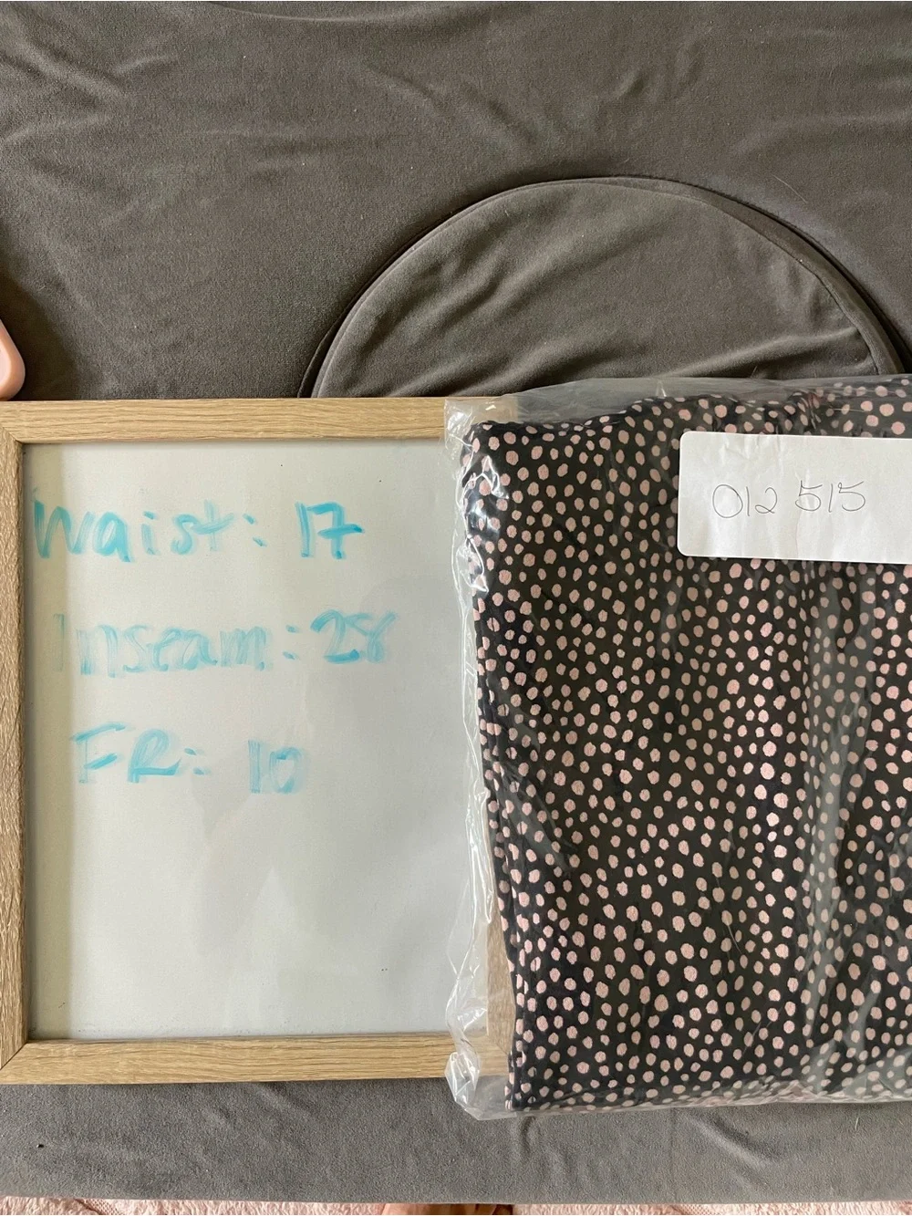 Talbots Black Pants with Pink Dot Print